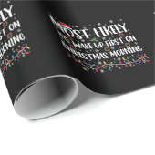 クリスマスの朝に最初に起きそうである ラッピングペーパー (ロールコーナー)