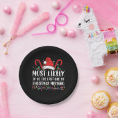 クリスマスの朝に最後まで起きている人 ペーパープレート (パーティー)