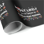 クリスマスの朝に雪が降りそうになる ラッピングペーパー (ロールコーナー)