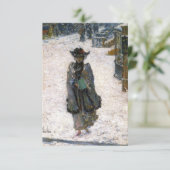 クリスマスの朝のエレガントな女性 (チャイルド・ハッサム) カード (スタンド正面)