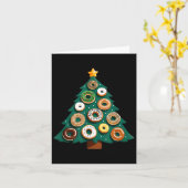クリスマスの朝のパン屋と朝食パイとベーカリーショップユニ カード (黄色い花)