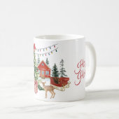 クリスマスの朝のマグカップ – 祝祭のホリデーコーヒー コーヒーマグカップ (正面右)