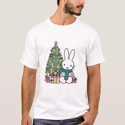 クリスマスの朝のミッフィー Tシャツ (正面)
