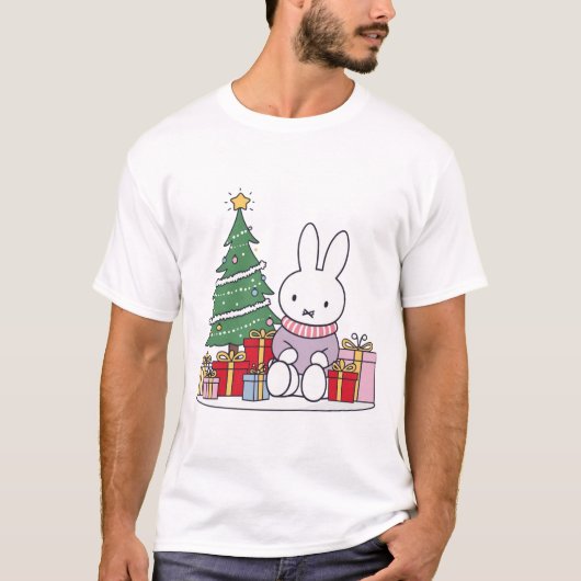 クリスマスの朝のミッフィー Tシャツ (正面)