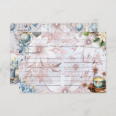 クリスマスの朝のレシピカード エンクロージャーカード (正面/裏面)