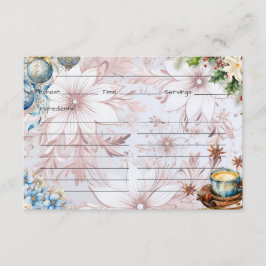 クリスマスの朝のレシピカード エンクロージャーカード