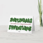 クリスマスの朝の雪のヴィンテージカード シーズンカード (裏面)