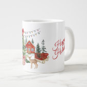 クリスマスの朝を楽しむマグカップ – ホリデーシーズンのコーヒーをおしゃれに ジャンボコーヒーマグカップ (正面右)