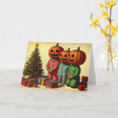 クリスマスの朝 カード (黄色い花)