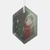 クリスマスの朝 ガラスオーナメント (正面左)