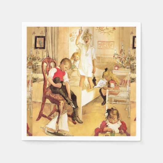 クリスマスの朝 スタンダードカクテルナプキン (正面)