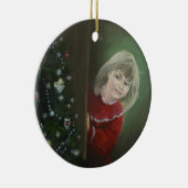 クリスマスの朝 セラミックオーナメント (右)