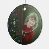 クリスマスの朝 セラミックオーナメント (左)