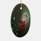 クリスマスの朝 セラミックオーナメント (右)