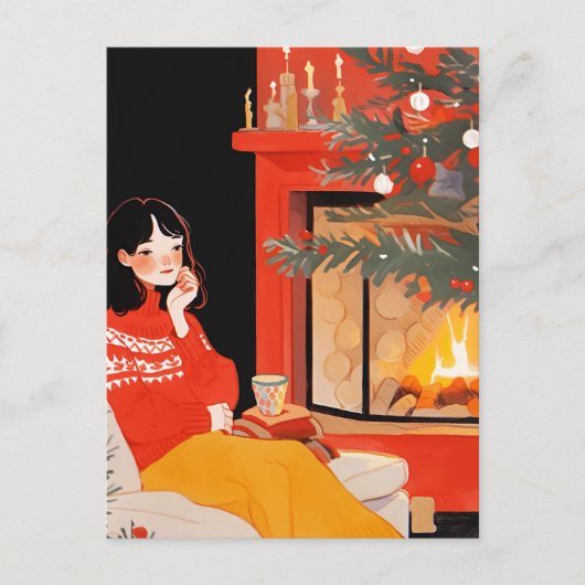 クリスマスの朝 ポストカード (正面)