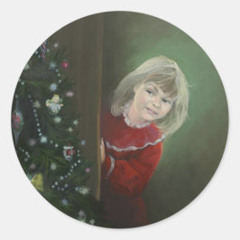 クリスマスの朝 ラウンドシール