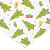 クリスマスの木々がモダンお洒落可愛い冬 ショートテーブルランナー (コーナー)