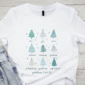 クリスマスの木々が霊信仰の緑の果実 トライブレンドTシャツ