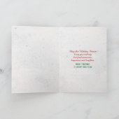 クリスマスの木々と月とサンタの窓 カード (内部)