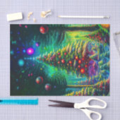 クリスマスの木々のオーナメント 薄葉紙 (クラフト)