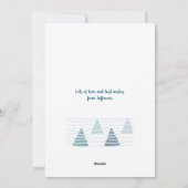 クリスマスの木々の森と微妙なビーズのガーランド シーズンカード (裏面)