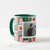 クリスマスの木々の色がノールクリスマス マグカップ (正面左)