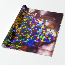 クリスマスの木々の通り ラッピングペーパー