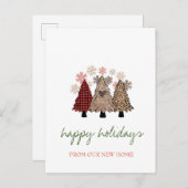 クリスマスの木々カッコいいが動いた 案内ポストカード (正面/裏面)