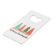 クリスマスの木々 クレジットカード栓抜き (正面アングル)