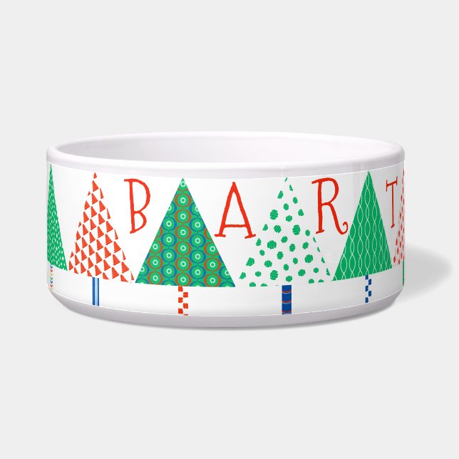 クリスマスの木々 ボウル (左)
