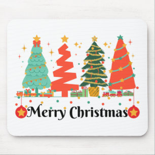 クリスマスの木々 マウスパッド