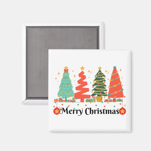 クリスマスの木々 マグネット (正面/裏面)