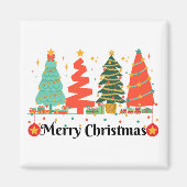 クリスマスの木々 マグネット (正面)