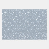 クリスマスの木々, "メリークリスマス",ほこりっぽい青 ラッピングペーパーシート (正面2)