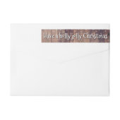 クリスマスの木すてきで素朴ある ラップアラウンドラベル (裏面)