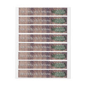 クリスマスの木すてきで素朴ある ラップアラウンドラベル (シート)