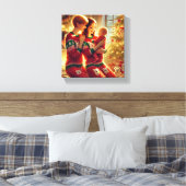 「クリスマスの木でママとベビーを愛して キャンバスプリント (インサイチュ (寝室))