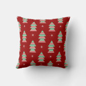 クリスマスの木とストライプシンプルの雪 クッション (裏面)