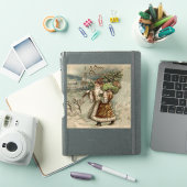 クリスマスの木とビクトリア朝のサンタクロース シール (iPadカバー)