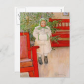 クリスマスの木と毛皮の子供 シーズンポストカード (正面/裏面)