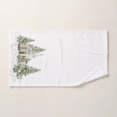 クリスマスの木と雪の白 バスタオルセット (ハンドタオル)