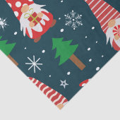 クリスマスの木と雪の結晶と一緒にかわいいクリスマス・ノーム達 薄葉紙 (詳細)