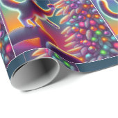 クリスマスの木にソファ飾に立つ猫 ラッピングペーパー (ロールコーナー)