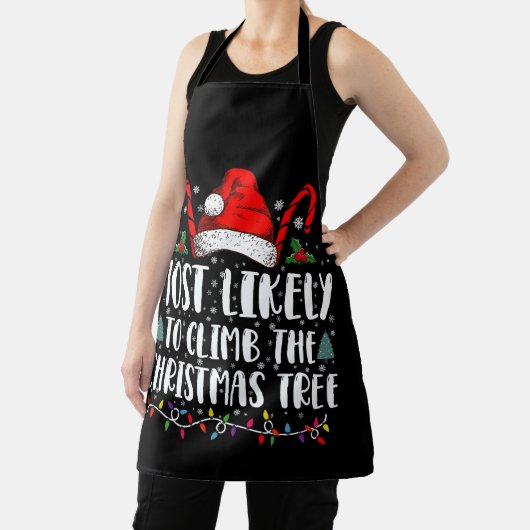 クリスマスの木に登りそうだ エプロン (インサイチュ)