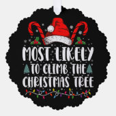 クリスマスの木に登りそうだ オーナメントカード (正面)