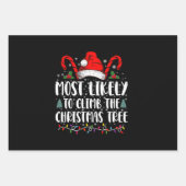 クリスマスの木に登りそうだ ラッピングペーパーシート (正面)