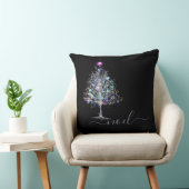 クリスマスの木に黒いメッセージを残すノエル クッション (椅子)