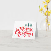 クリスマスの木のデザイン カード (黄色い花)