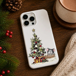クリスマスの木の下のネズミ iPhone 16 PROケース
