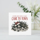 クリスマスの木の下をうろつく猫。 シーズンカード (スタンド正面)